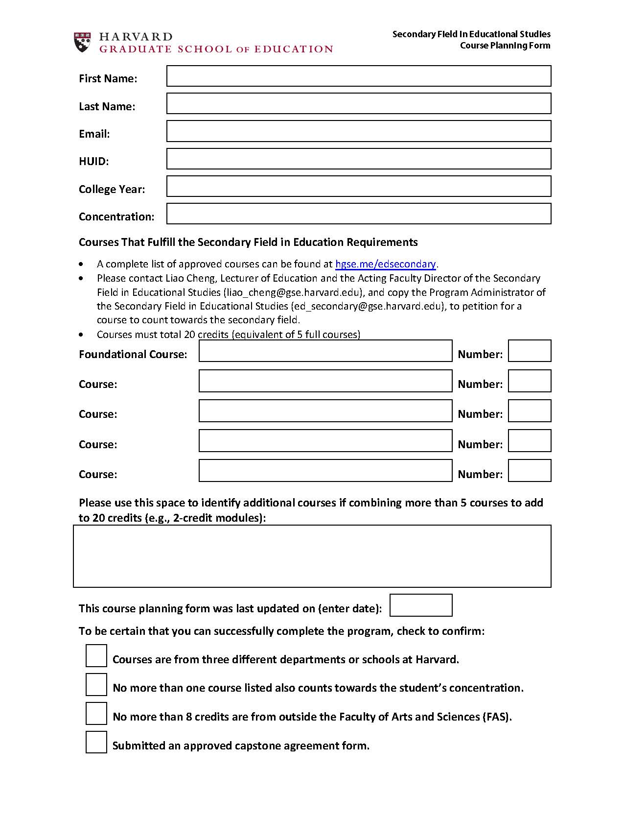 Course Planning
